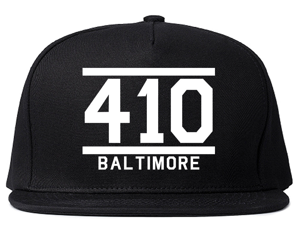 410 Area Code Baltimore Maryland Mens Snapback Hat Black