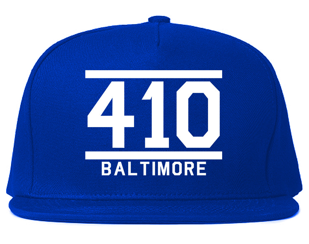 410 Area Code Baltimore Maryland Mens Snapback Hat Royal Blue