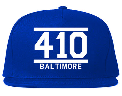 410 Area Code Baltimore Maryland Mens Snapback Hat Royal Blue
