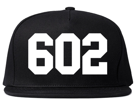 602 Area Code Phoenix Arizona Mens Snapback Hat Black