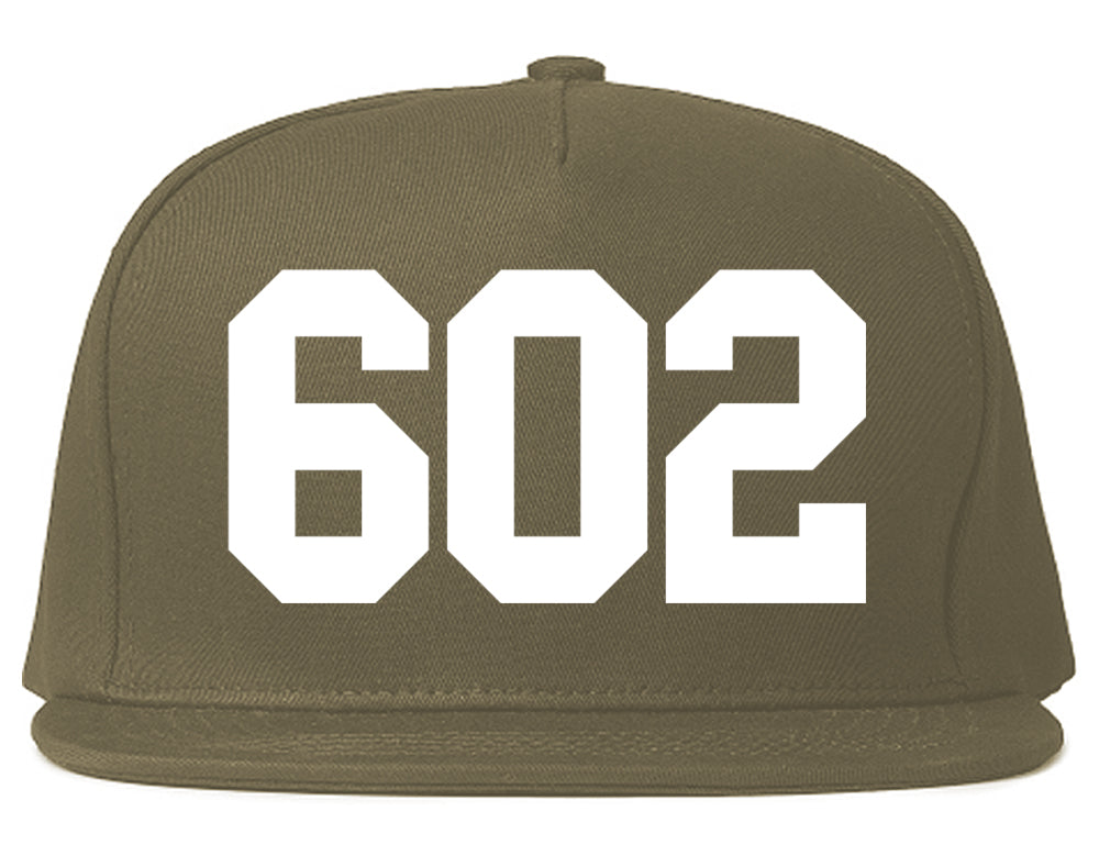 602 Area Code Phoenix Arizona Mens Snapback Hat Grey