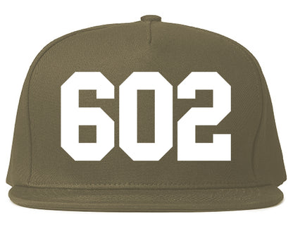 602 Area Code Phoenix Arizona Mens Snapback Hat Grey