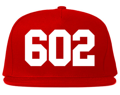 602 Area Code Phoenix Arizona Mens Snapback Hat Red