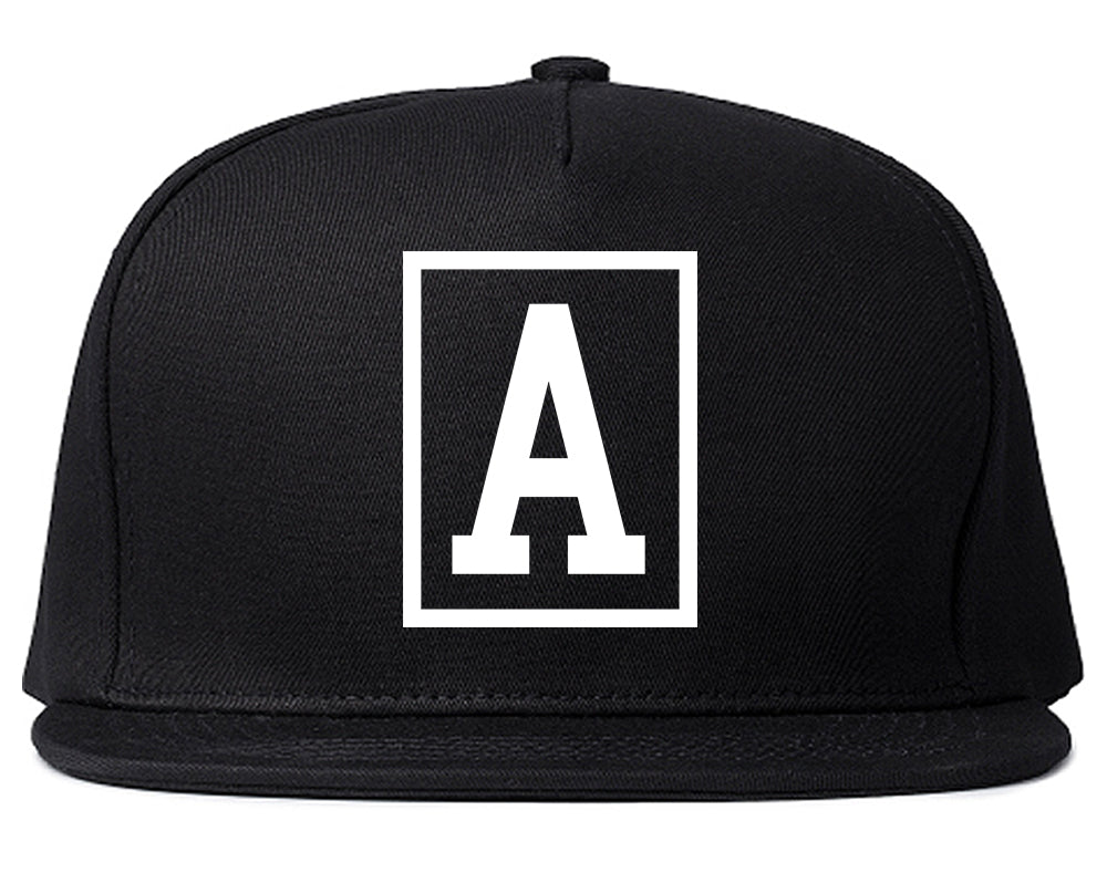 A Anaheim California Box Logo Mens Snapback Hat Black