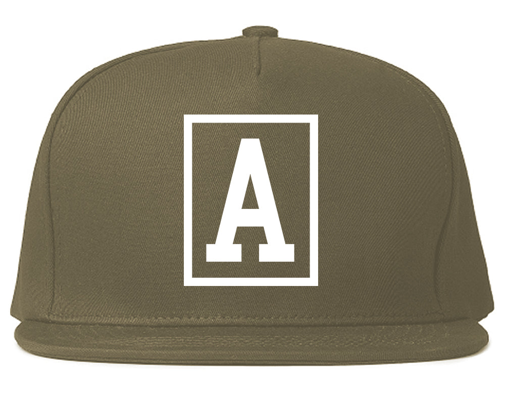 A Anaheim California Box Logo Mens Snapback Hat Grey