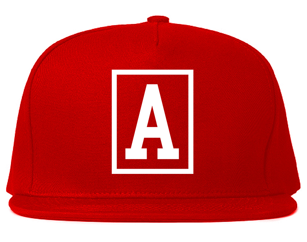 A Anaheim California Box Logo Mens Snapback Hat Red
