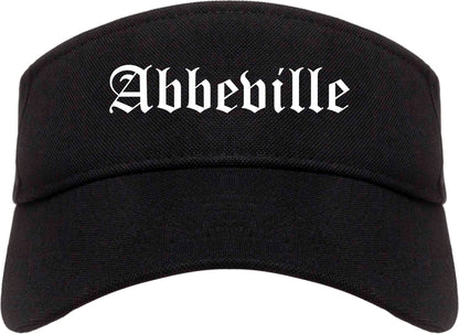 Abbeville Louisiana LA Old English Mens Visor Cap Hat Black
