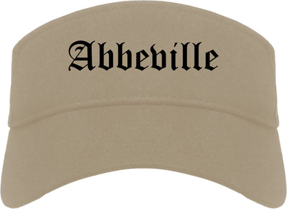 Abbeville South Carolina SC Old English Mens Visor Cap Hat Khaki