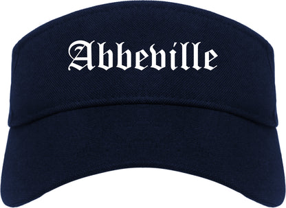 Abbeville South Carolina SC Old English Mens Visor Cap Hat Navy Blue