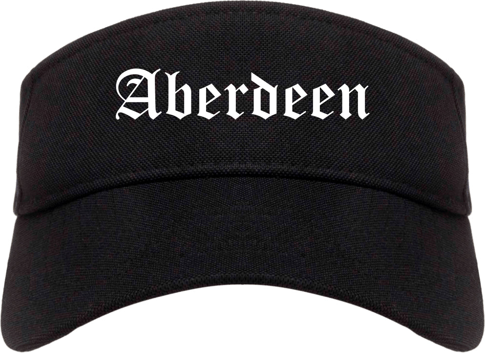 Aberdeen Maryland MD Old English Mens Visor Cap Hat Black