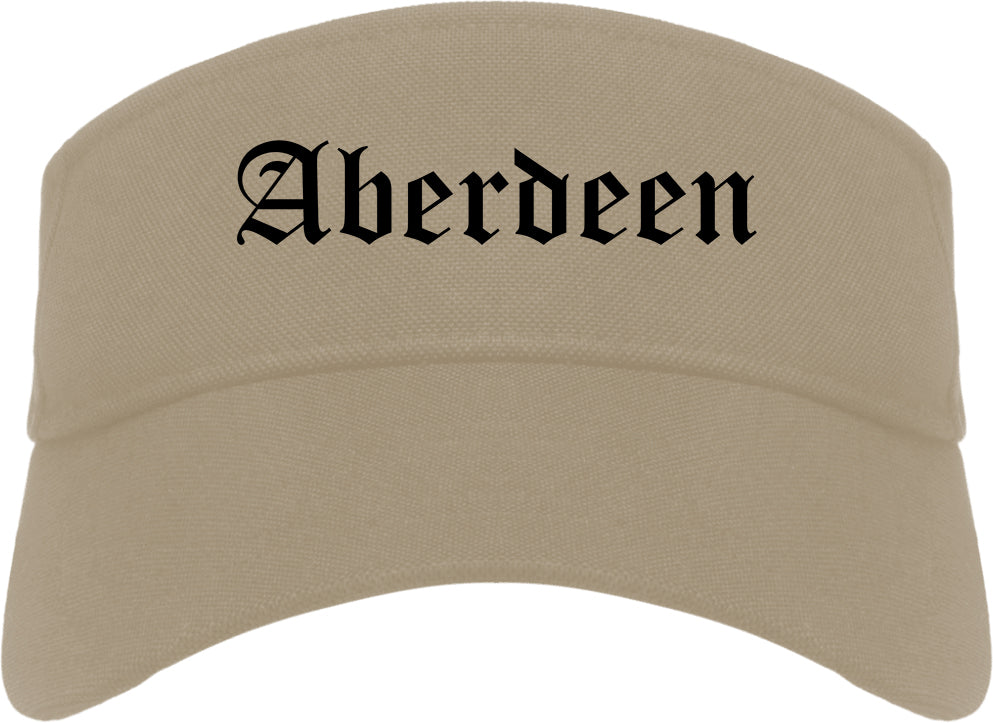 Aberdeen Maryland MD Old English Mens Visor Cap Hat Khaki