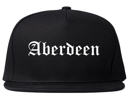 Aberdeen Mississippi MS Old English Mens Snapback Hat Black