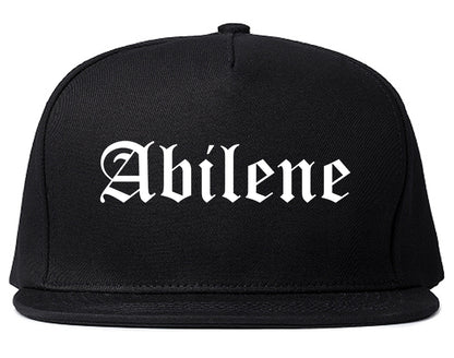 Abilene Kansas KS Old English Mens Snapback Hat Black