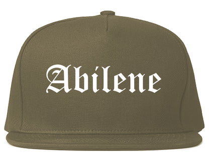 Abilene Kansas KS Old English Mens Snapback Hat Grey