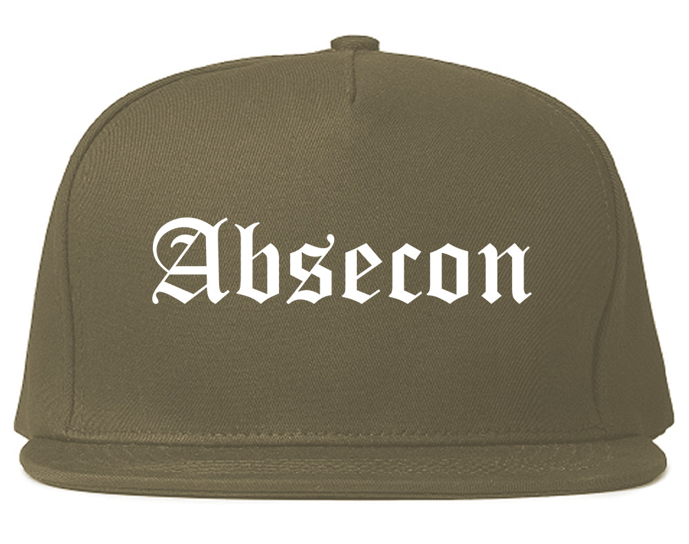 Absecon New Jersey NJ Old English Mens Snapback Hat Grey