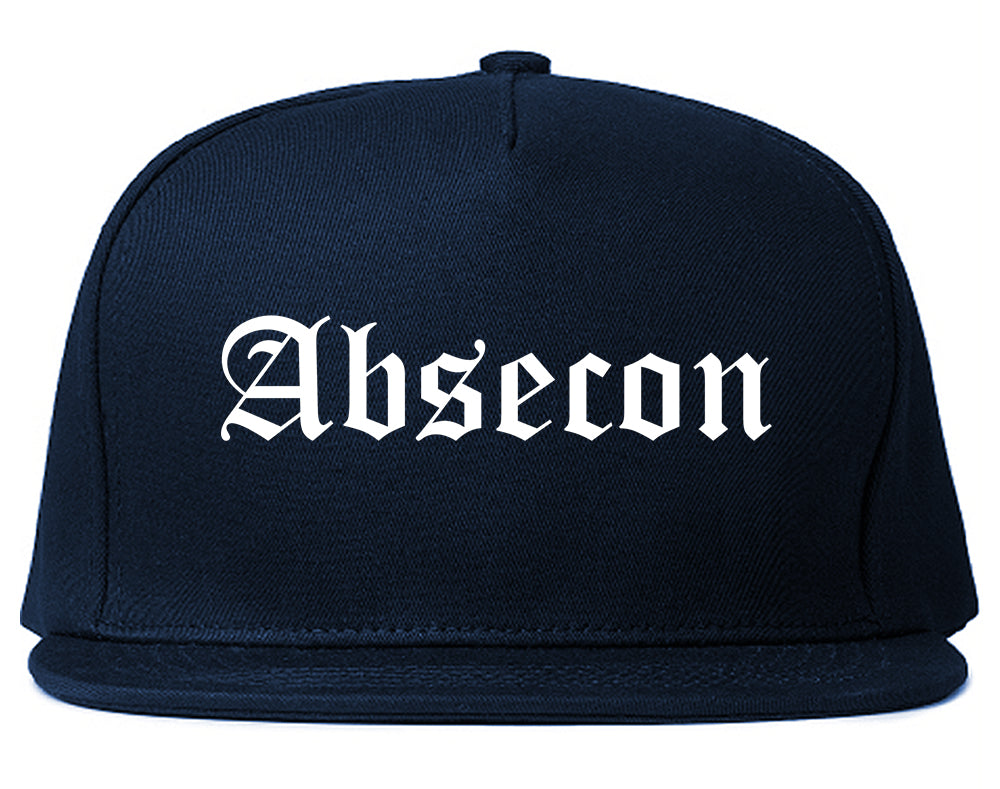 Absecon New Jersey NJ Old English Mens Snapback Hat Navy Blue