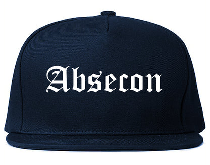 Absecon New Jersey NJ Old English Mens Snapback Hat Navy Blue