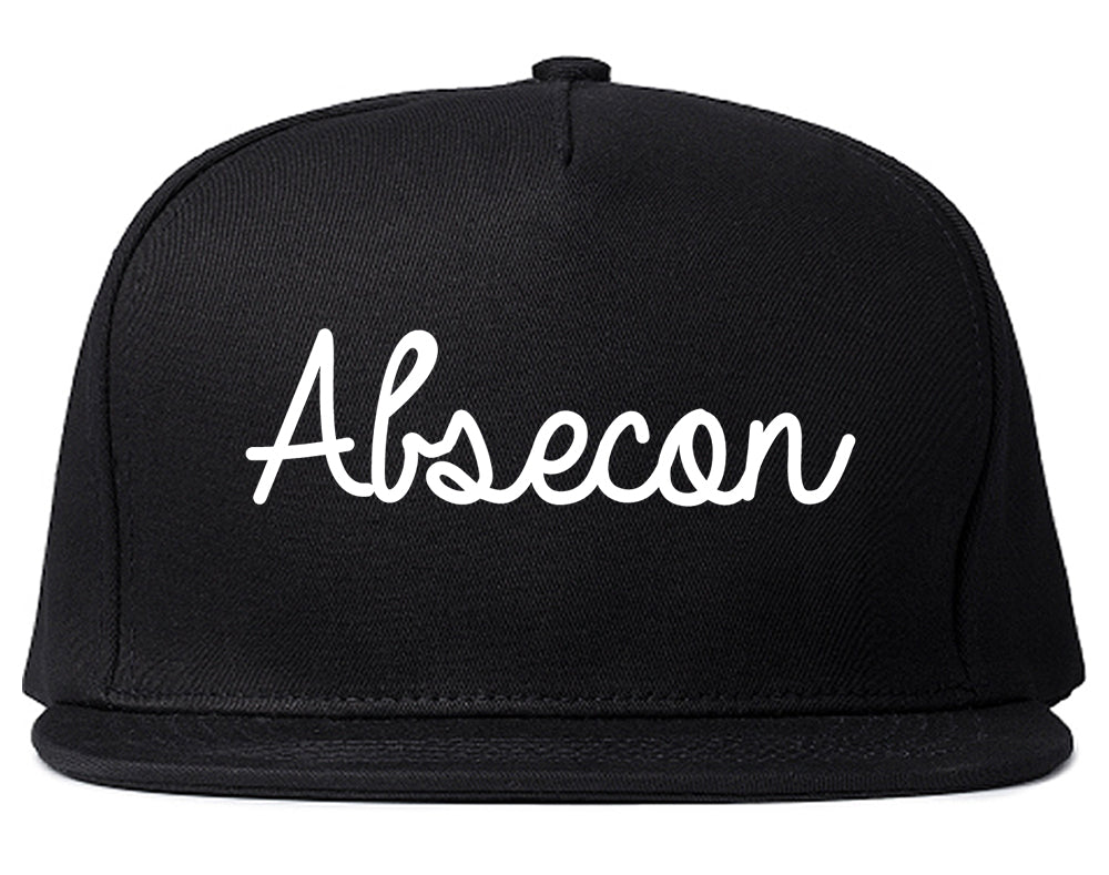 Absecon New Jersey NJ Script Mens Snapback Hat Black