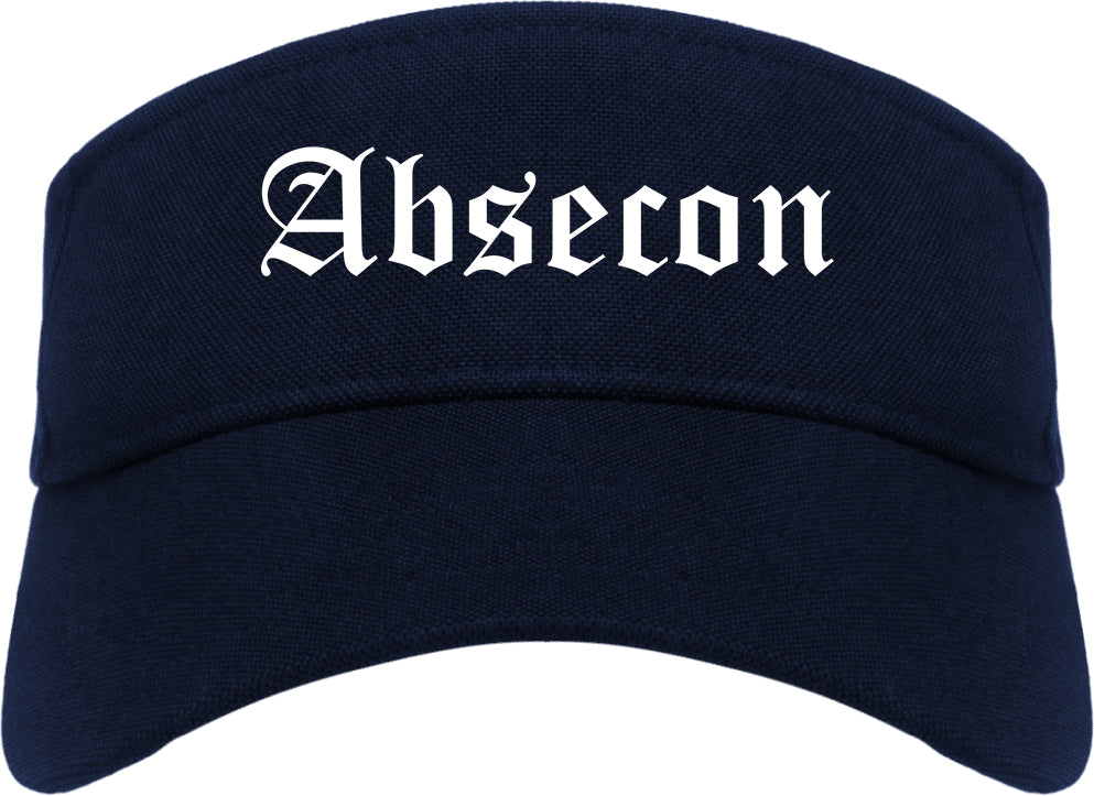 Absecon New Jersey NJ Old English Mens Visor Cap Hat Navy Blue