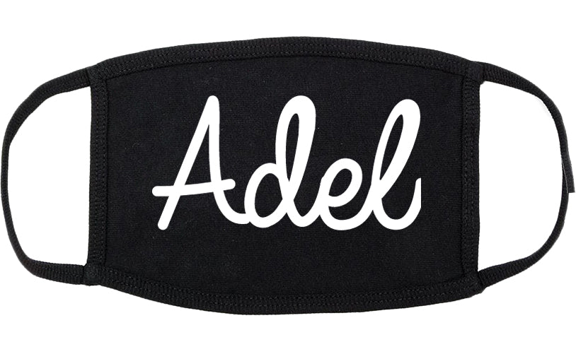 Adel Georgia GA Script Cotton Face Mask Black