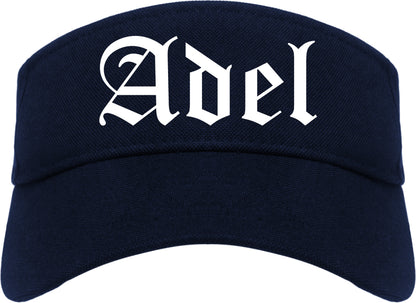 Adel Georgia GA Old English Mens Visor Cap Hat Navy Blue