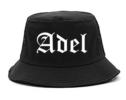 Adel Iowa IA Old English Mens Bucket Hat Black