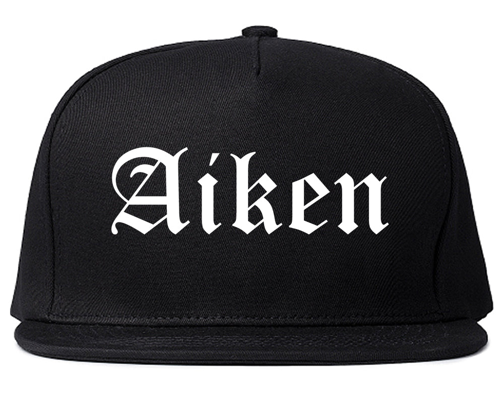 Aiken South Carolina SC Old English Mens Snapback Hat Black