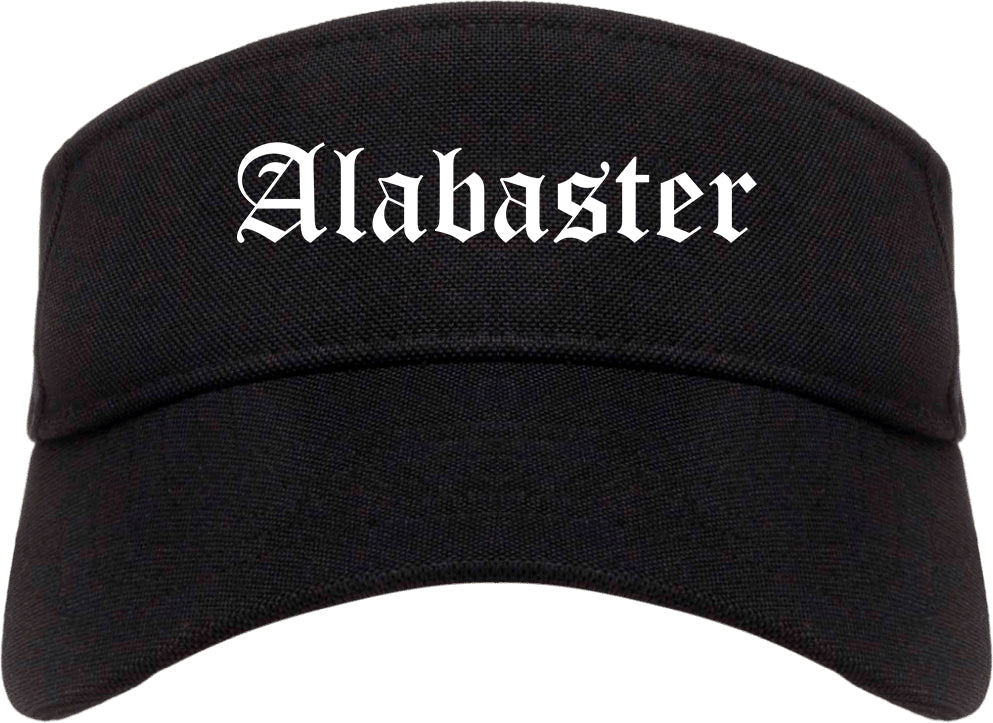 Alabaster Alabama AL Old English Mens Visor Cap Hat Black