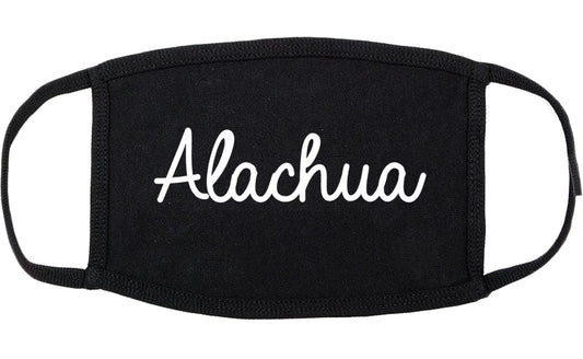 Alachua Florida FL Script Cotton Face Mask Black