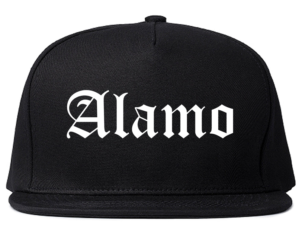 Alamo Texas TX Old English Mens Snapback Hat Black