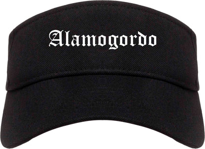 Alamogordo New Mexico NM Old English Mens Visor Cap Hat Black