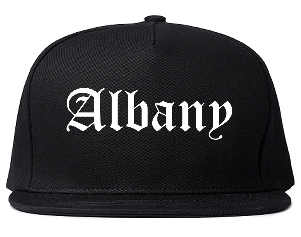 Albany Georgia GA Old English Mens Snapback Hat Black