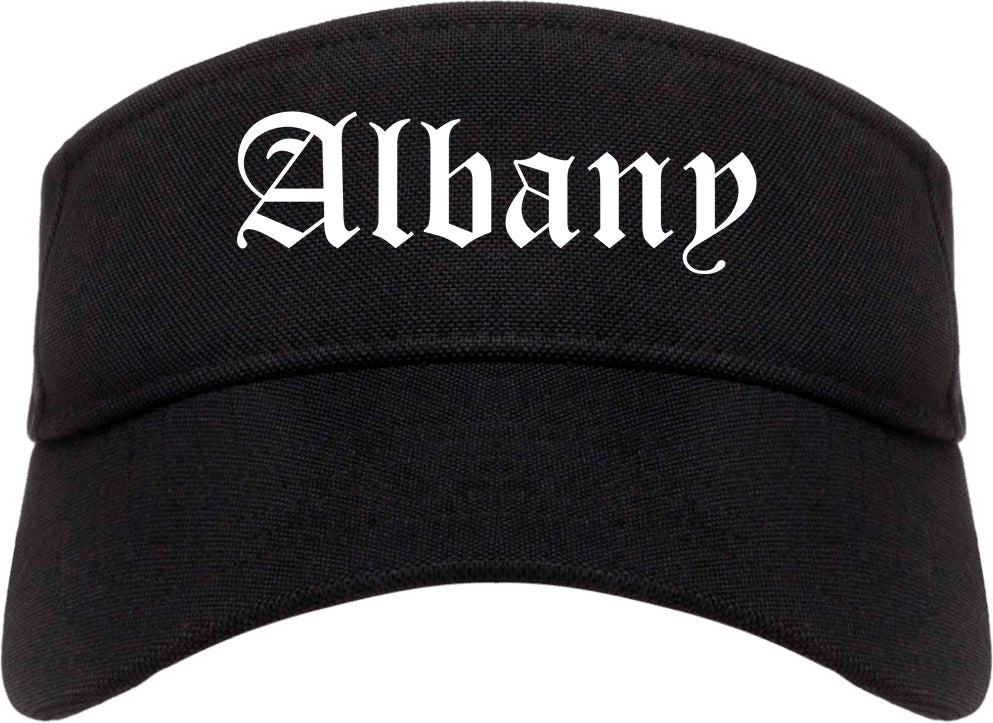 Albany Georgia GA Old English Mens Visor Cap Hat Black