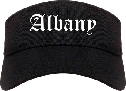 Albany Georgia GA Old English Mens Visor Cap Hat Black