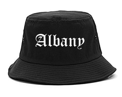 Albany Oregon OR Old English Mens Bucket Hat Black