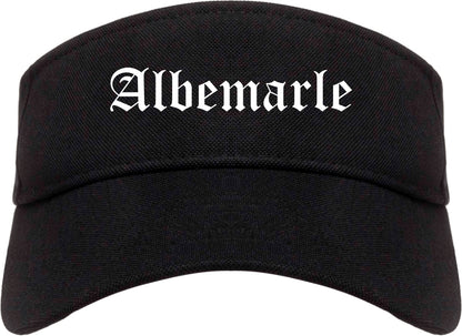 Albemarle North Carolina NC Old English Mens Visor Cap Hat Black