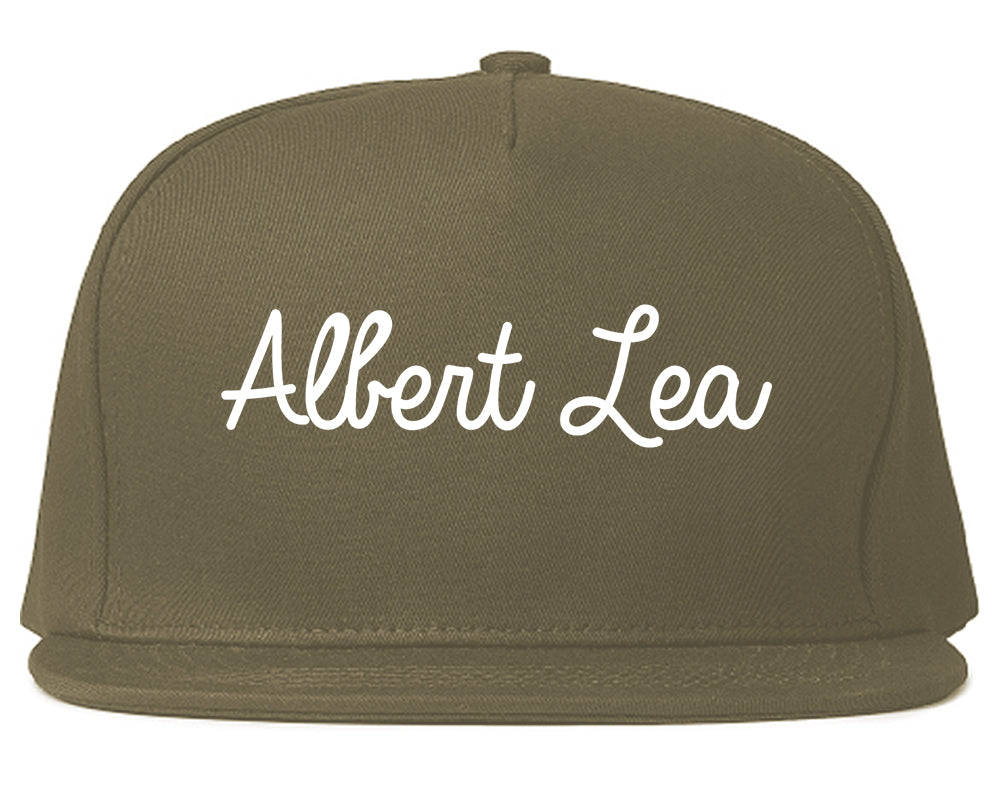 Albert Lea Minnesota MN Script Mens Snapback Hat Grey