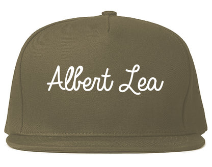 Albert Lea Minnesota MN Script Mens Snapback Hat Grey