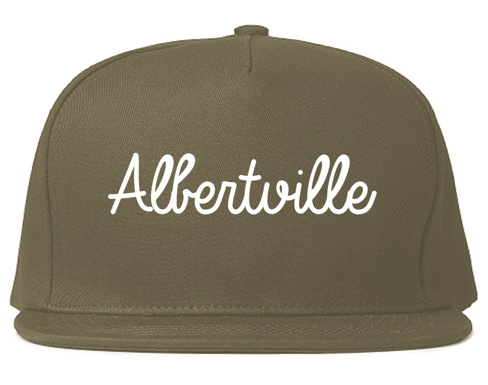Albertville Alabama AL Script Mens Snapback Hat Grey