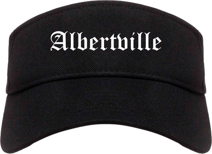 Albertville Alabama AL Old English Mens Visor Cap Hat Black
