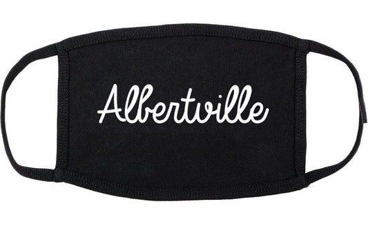 Albertville Minnesota MN Script Cotton Face Mask Black