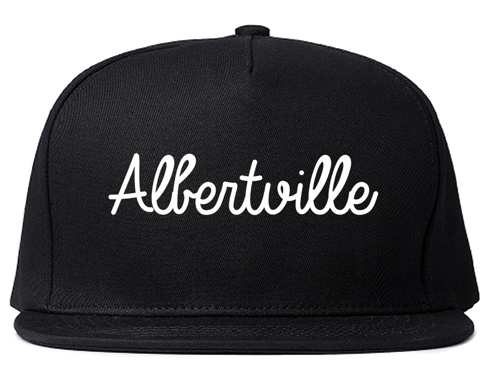 Albertville Minnesota MN Script Mens Snapback Hat Black