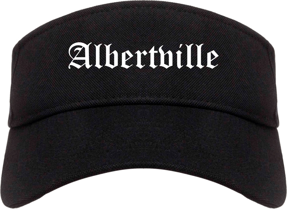 Albertville Minnesota MN Old English Mens Visor Cap Hat Black