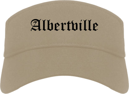 Albertville Minnesota MN Old English Mens Visor Cap Hat Khaki