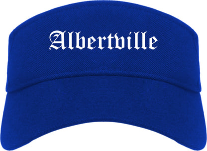 Albertville Minnesota MN Old English Mens Visor Cap Hat Royal Blue