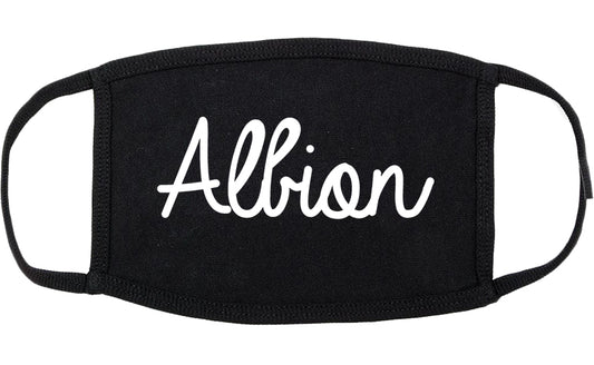 Albion New York NY Script Cotton Face Mask Black