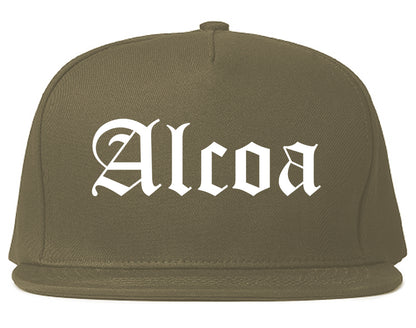 Alcoa Tennessee TN Old English Mens Snapback Hat Grey