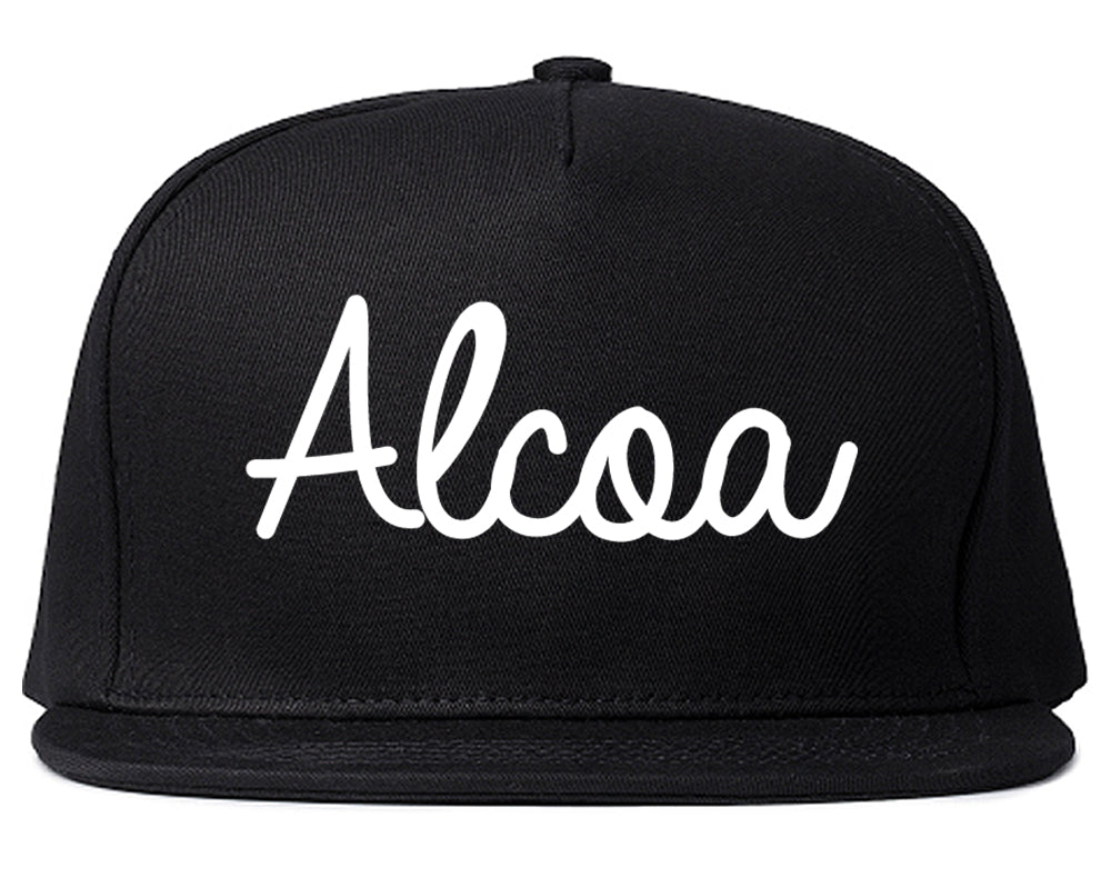 Alcoa Tennessee TN Script Mens Snapback Hat Black