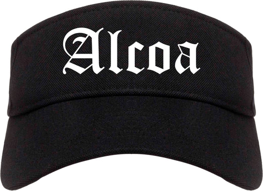 Alcoa Tennessee TN Old English Mens Visor Cap Hat Black