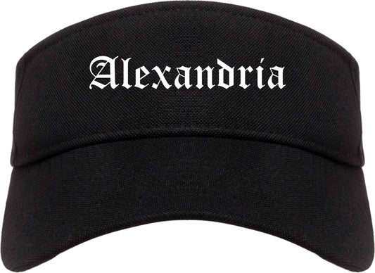 Alexandria Indiana IN Old English Mens Visor Cap Hat Black